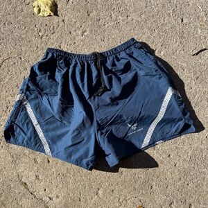 Air Force Blue Athletic Shorts with Reflective Accents